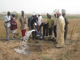 Testing a field water pump