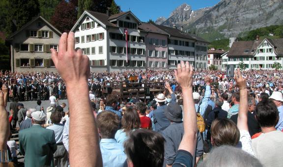 Open-air voting in Switzerland